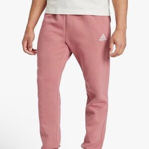 Adidas Men's Essentials Fleece Regular Tapered Pants, Preloved Crimson